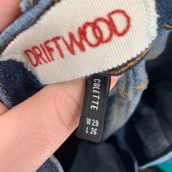 DRIFTWOOD Colette In Canary Jeans Embroidered Boho